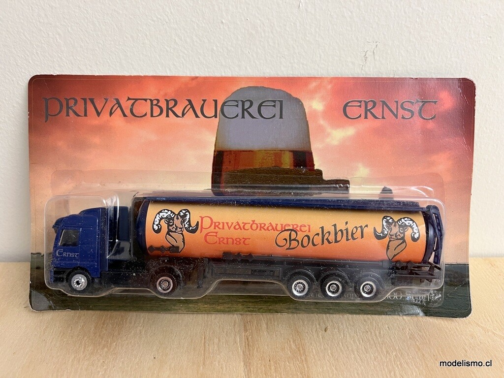 H0 1:87 Camión con remolque cisterna Mercedes Benz - Privatbrauerei Ernst - Bockbier