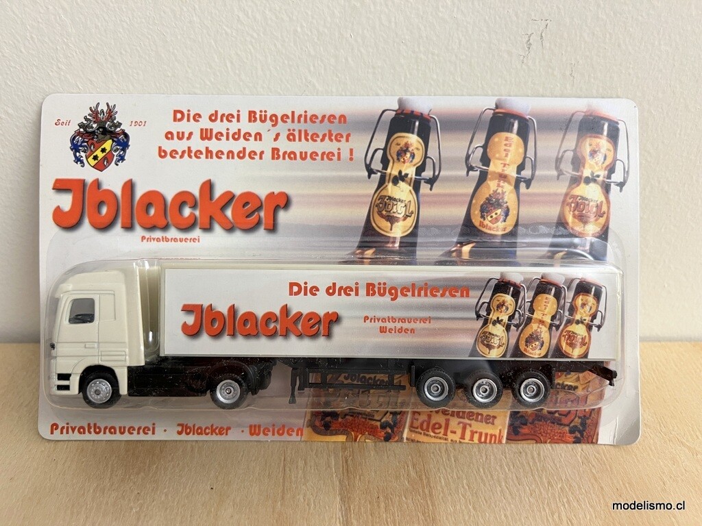 H0 1:87 Camión con remolque Mercedes Benz - Jblacker - Die drei Bügelriesen
