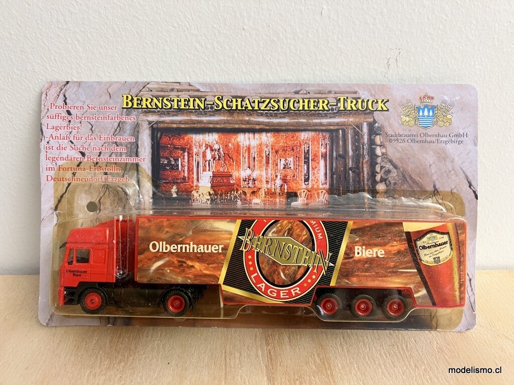 H0 1:87 Camión con remolque MAN - Olbernhauer Biere - Bernstein-Schatzsucher-Truck