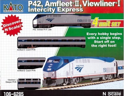 Kato 106-6285 P42, Amfleet II, Viewliner I Intercity Express Amtrak