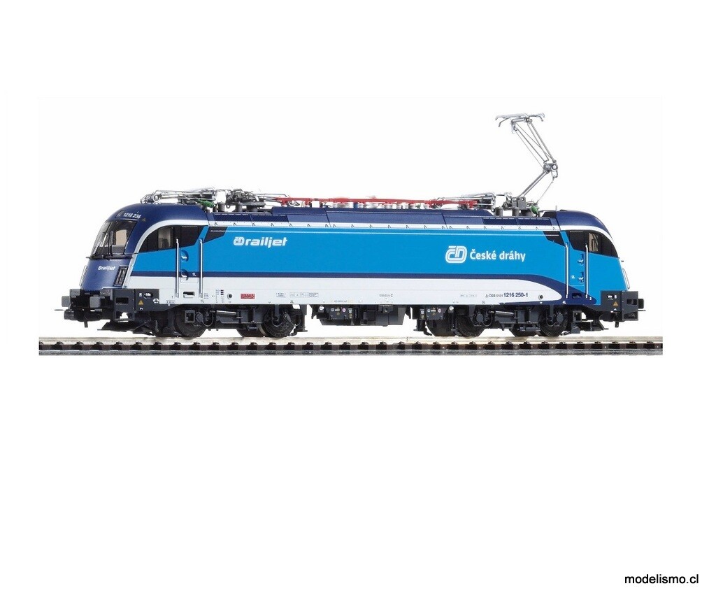 Reserva anticipada Piko 59844 H0 ​Locomotora eléctrica Rh 1216 CD VI - Railjet azul