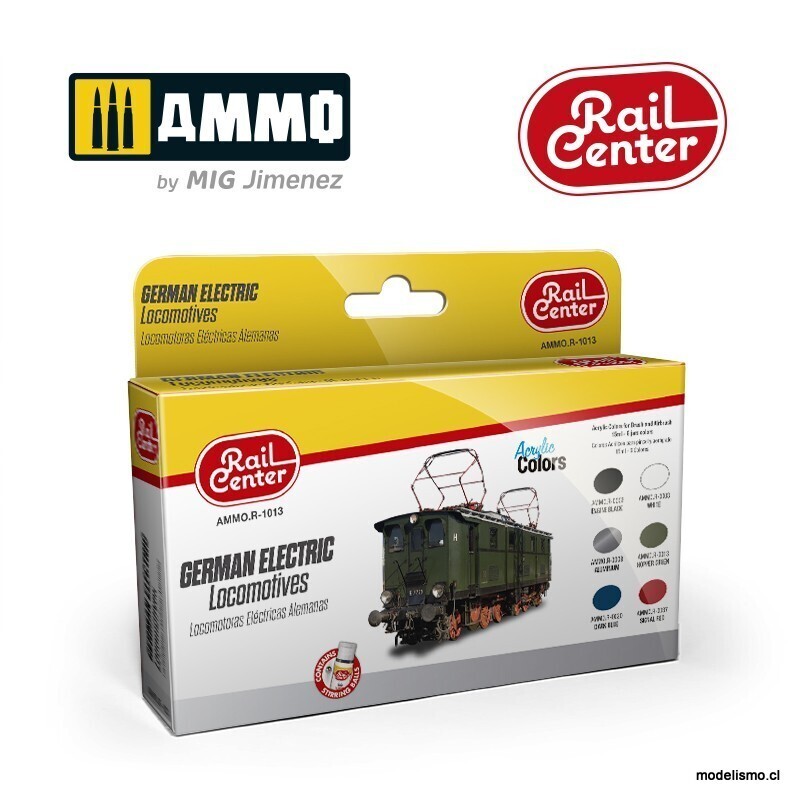 AMMO.R-1013 Rail-Center - Set de Locomotoras Eléctricas Alemanas