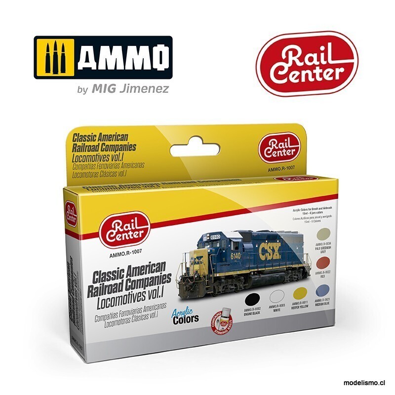 AMMO.R-1007 Rail-Center - Compañías Ferroviarias Americanas - Locomotoras Clásicas Vol. 1