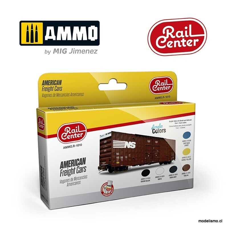 AMMO.R-1010 Rail-Center - Vagones de Mercancías Americanos