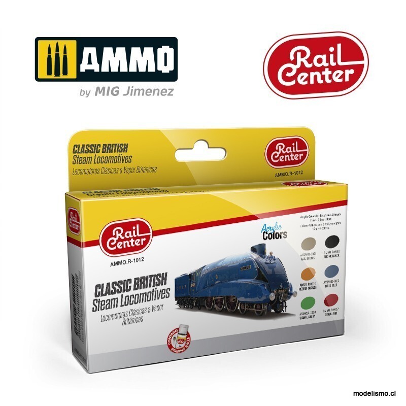 AMMO.R-1012 Rail Center - Set de Locomotoras de Vapor Británicas Clásicas