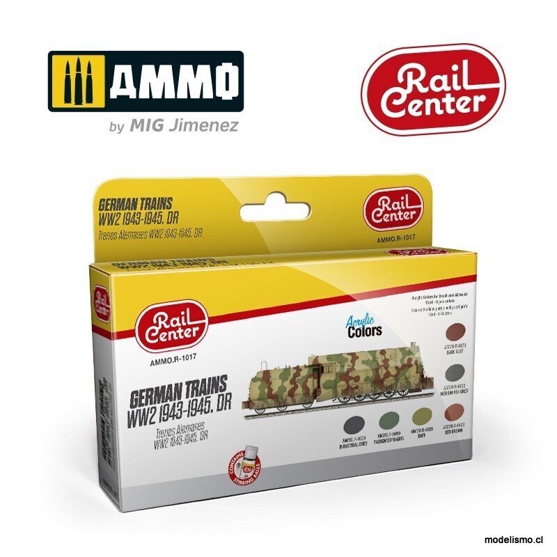 AMMO.R-1017 Rail Center - Trenes Alemanes de la Segunda Guerra Mundial 1943-1945. DR