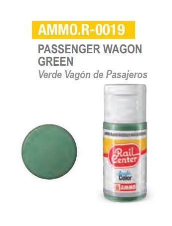 AMMO.R-0019 Verde Vagón de Pasajeros 15ml