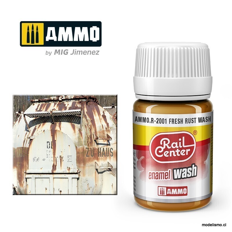 reserva anticipada AMMO.R-2001 RAIL-CENTER Lavado Óxido Fresco (35 mL)