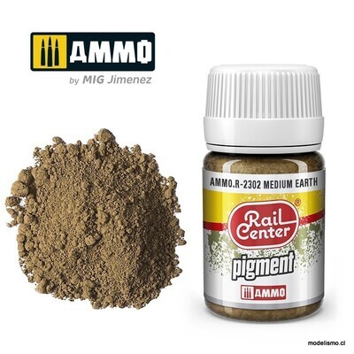 AMMO.R-2302 RAIL-CENTER Pigment Tierra Media (35 mL) AMMO.R-2302 RAIL-CENTER Pigment Tierra Media (35 mL)