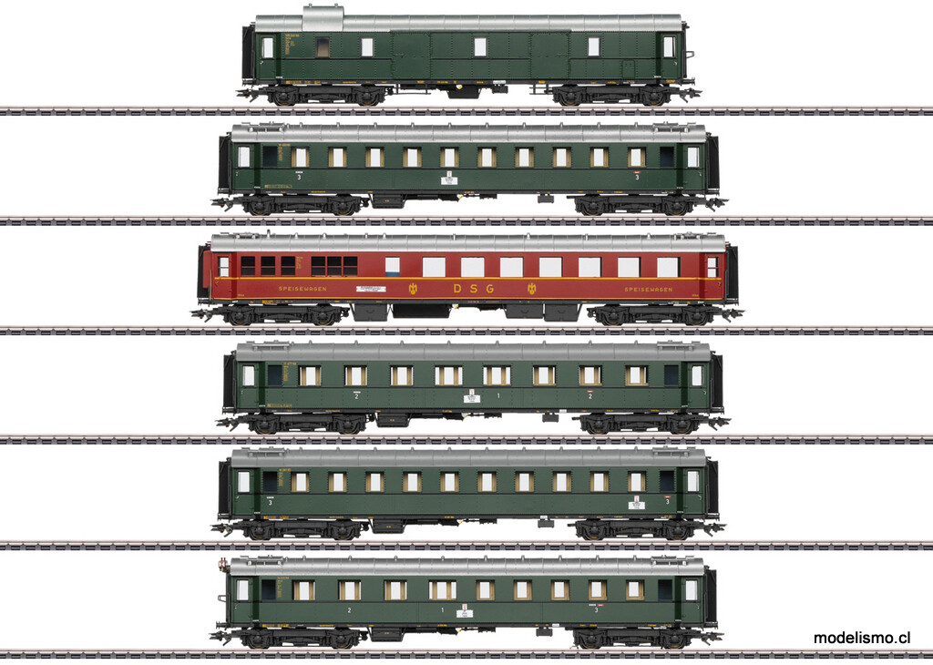 Märklin 42529 Set de coches de expreso del tipo constructivo unificado de 1928 hasta 1930 - usado