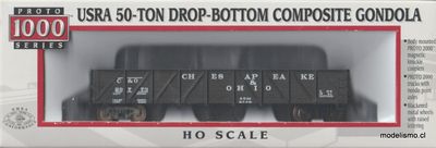 Proto 1000 23952 Chesapeake and Ohio Railway #29773 USRA 50-TON DROP-BOTTOM