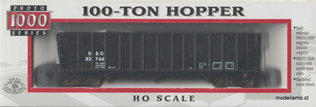 Proto 1000 23935 Baltimore and Ohio Railroad #83746 100-TON HOPPER
