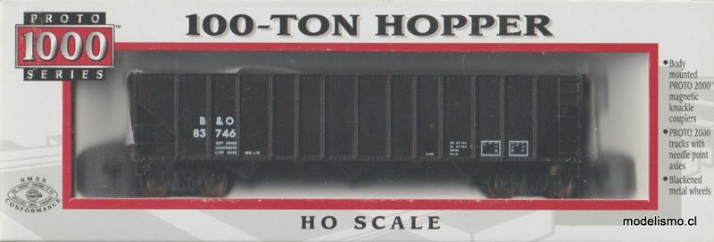 Proto 1000 23935 Baltimore and Ohio Railroad #83746 100-TON HOPPER