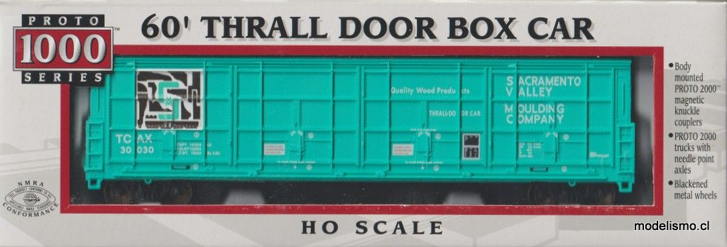 Proto 1000 23938/TCAX #30030 60&#39; THRALL DOOR BOX CAR