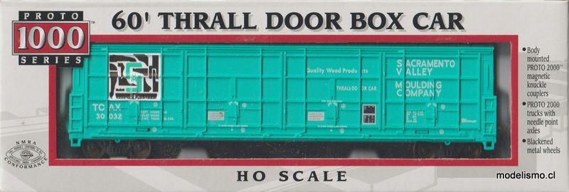 Proto 1000 23939/TCAX #30032 60' THRALL DOOR BOX CAR Proto 1000 23939/TCAX #30032 60' THRALL DOOR BOX CAR