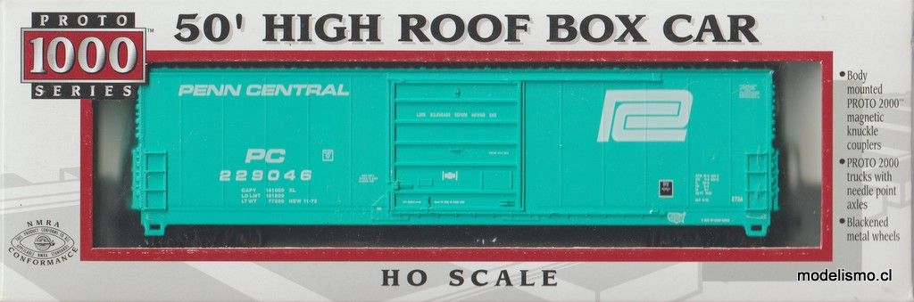 Proto 1000 23942/PC #229046 50&#39; HIGH ROOF BOX CAR