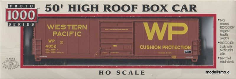 Proto 1000 23945/WP #4052 50# HIGH ROOF BOX CAR Proto 1000 23945/WP #4052 50# HIGH ROOF BOX CAR