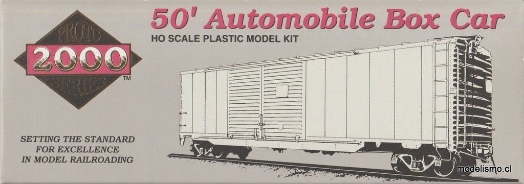 Proto 2000 50&#39; Automobile Box Car w/dreadnaught ends Chicago, Burlington and Quincy Railroad #48028 - kit