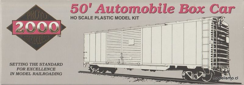 Proto 2000 50&#39; Automobile Box Car w/dreadnaught ends Chicago, Burlington and Quincy Railroad #48154 - kit