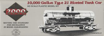 Proto 2000 10.000 Gallon Type 21 Riveted Tank Car 23147 TWOX #1144 - kit