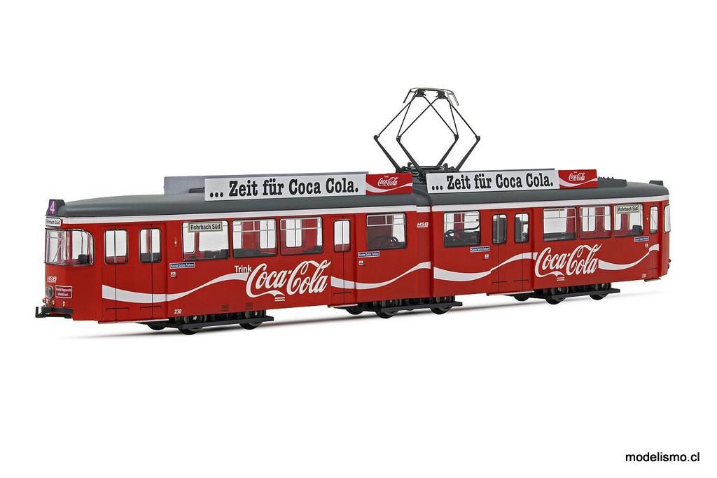 Rivarossi HR2861D tranvía DUEWAG GT6, &quot;Coca-Cola&quot; con DCC