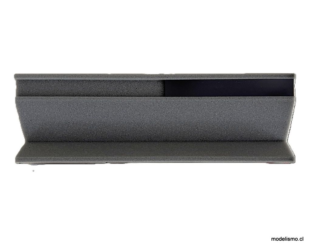 Bandeja de servicio de tren de espuma H0/TT de 32cm, gris, con cinta magnética