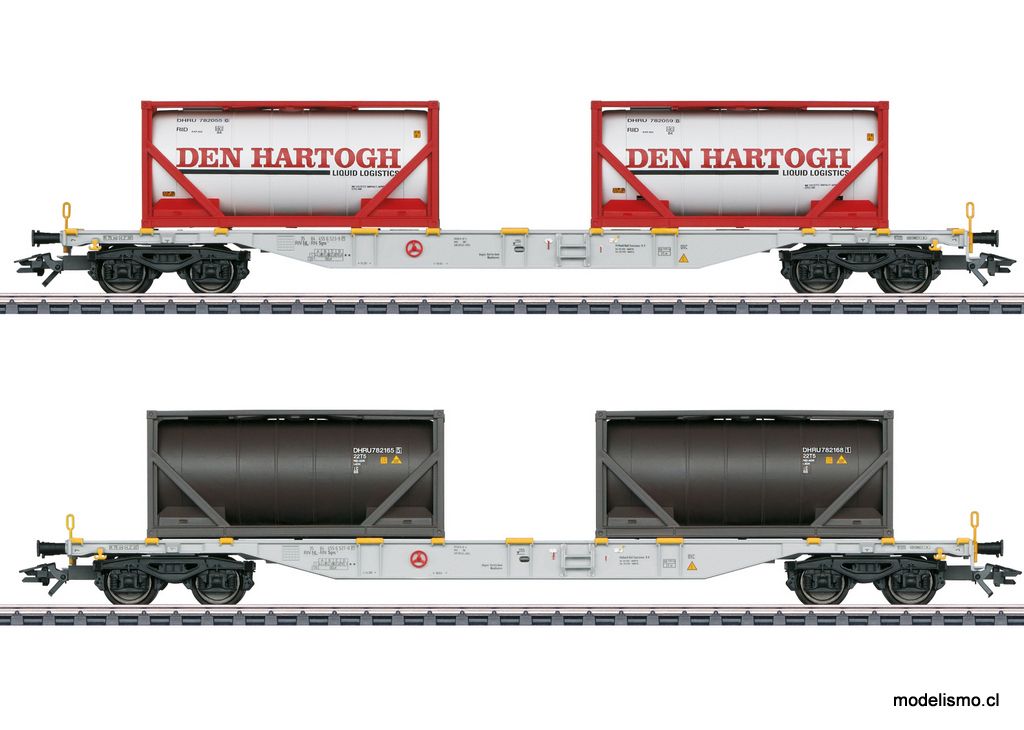Märklin 47137 Set de vagones portacontenedores Sgns - usado