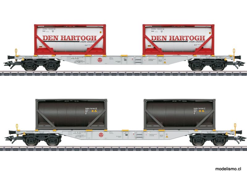 Märklin 47137 Set de vagones portacontenedores Sgns - usado