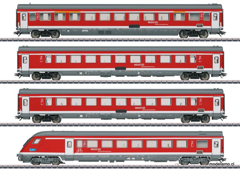 Märklin 42988 Set de coches de tren de viajeros 1 &quot;Expreso Múnich-Núremberg&quot; - usado