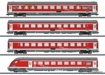 Märklin H0 42988 Set de coches de tren de viajeros 1 &quot;Expreso Múnich-Núremberg&quot; - usado