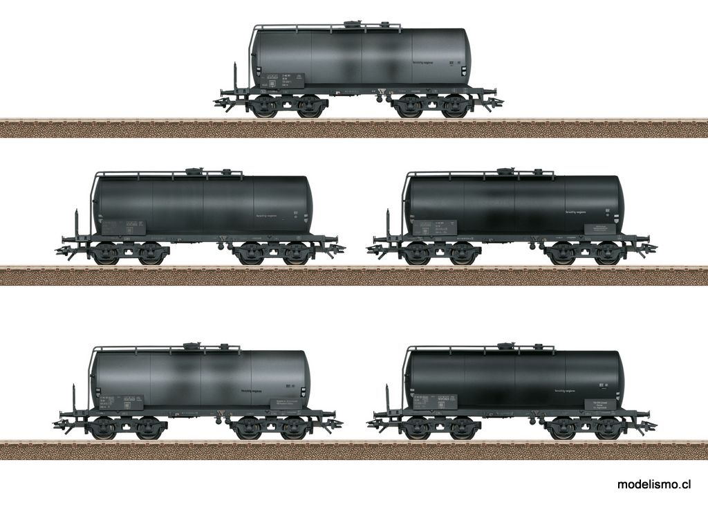 Trix 24145 ​Conjunto de vagones cisterna de diseño estándar - usado