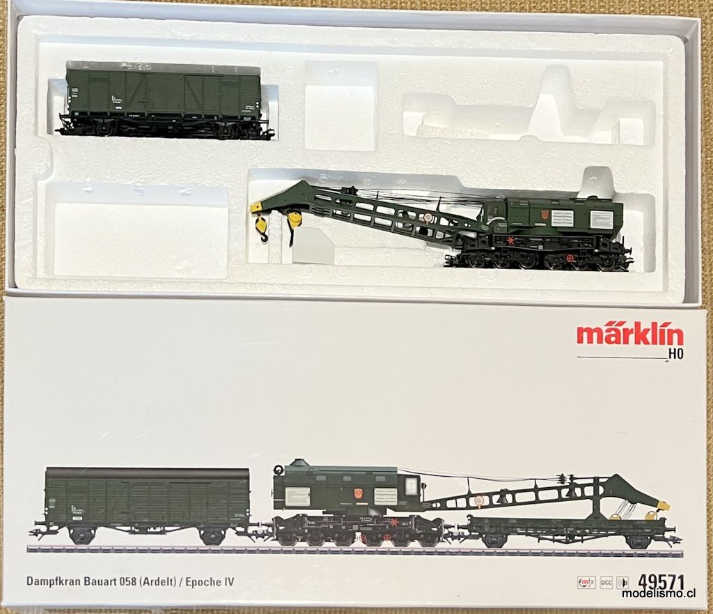 Märklin 49571 Grúa a vapor del tipo constructivo 058 (Ardelt) - usado