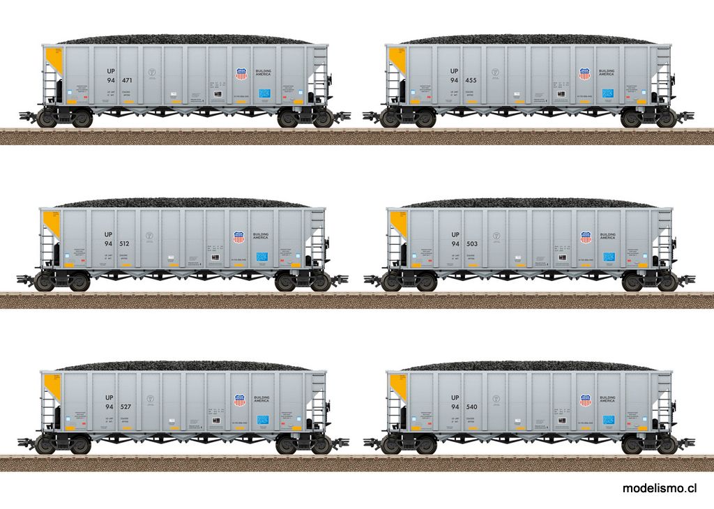 Trix 24903 Union Pacific Hopper Car Set - usado