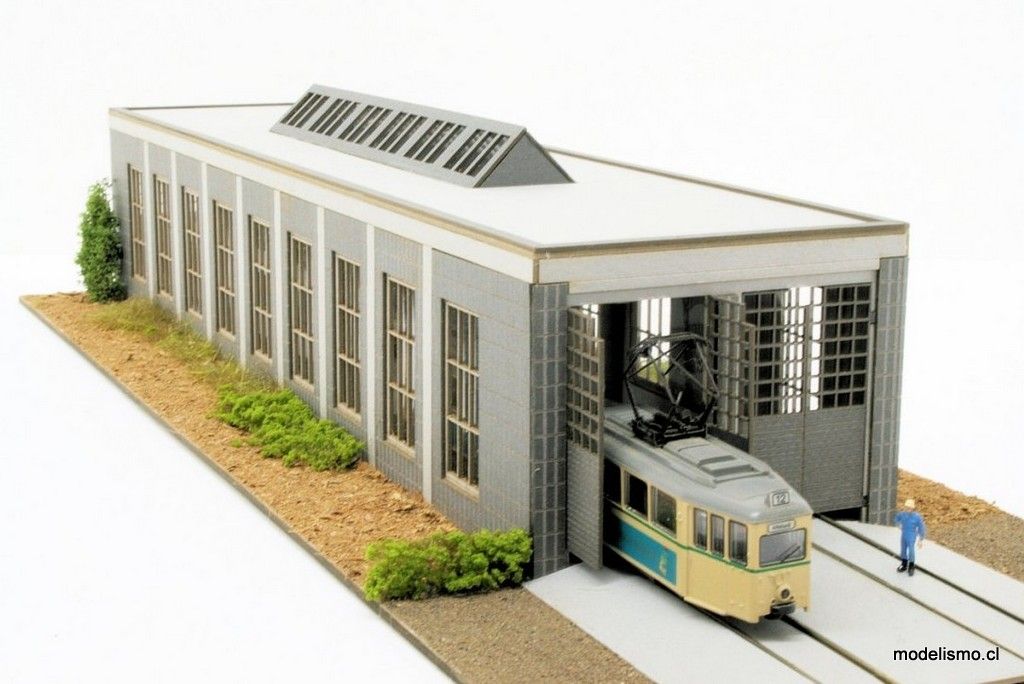 reserva anticipada Modellbahn Union MU-H0-B00018 H0 Tram Depot Kit de corte láser para sala de vehículos