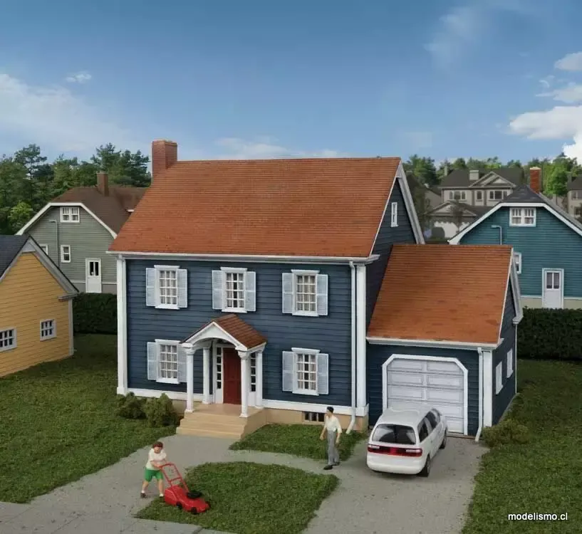 Walthers Cornerstone 933-4153 Colonial House -- Kit - 17.1 x 12.7 x 12cm