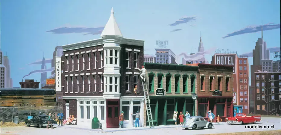 Walthers Cornerstone 933-3029 Merchant&#39;s Row II - Kit - 25,4 x 12,7 cm
