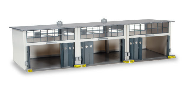 Herpa 745802 Conjunto de construcción Instalación de reparación de 3 puestos, longitud 335 mm x ancho 150 mm x altura 85 mm