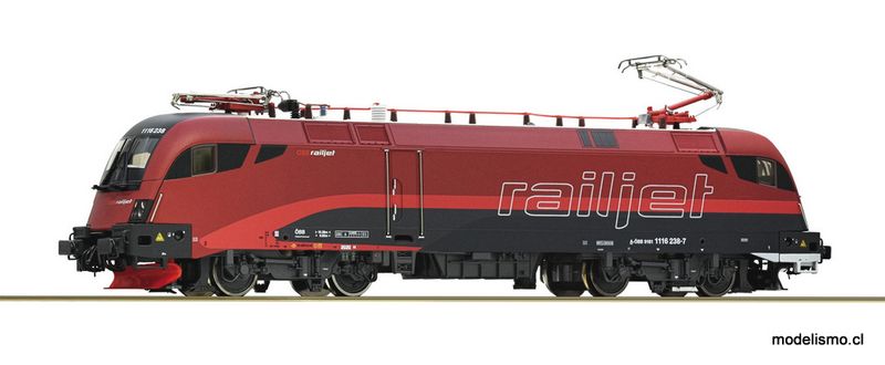 Roco 7510208 Locomotora eléctrica 1116 238-7 "Railjet", ÖBB, con sonido Roco 7510208 Locomotora eléctrica 1116 238-7 "Railjet", ÖBB, con sonido