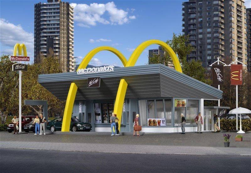 Vollmer 43634 Restaurante de McDonald H0 con McDrive