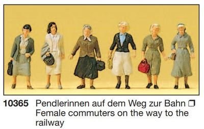 Preiser 10365 H0 - viajeros en camino al tren