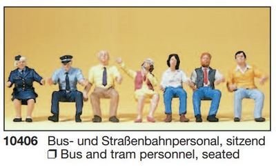 Preiser 10406 H0 - Personal de autobuses y tranvías