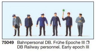 Preiser 75049 TT - personal del ferrocarril DB. Primera época