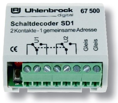 Uhlenbrock 67500 SD1 Decodificador de accesorios