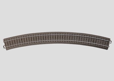 Märklin 24530 via curva Radio R5 = 643,6 mm. Arco 30°