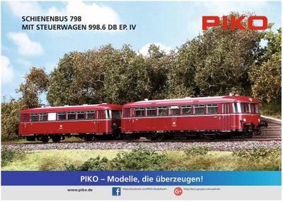 Cartel PIKO Schienenbus (52720) doblado