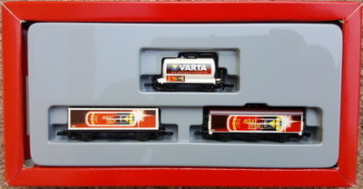 Märklin Z conjunto de 3 vagones Varta (usado)