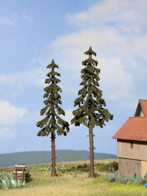 Noch 21925 Piceas de Noruega de tronco alto, 2pzs 12,5cm + 14 cm