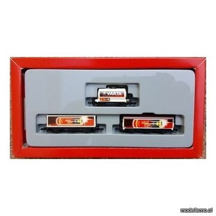 UW Märklin Z conjunto de 3 vagones Varta (usado)