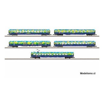 KL Märklin Z 87303 Set de coches de viajeros de segunda clase de "Tren Turístico" de la DB AG - usado
