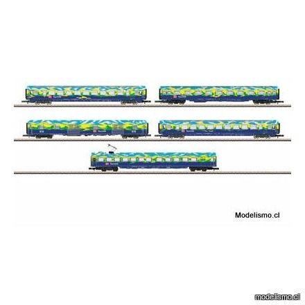 KL Märklin Z 87303 Set de coches de viajeros de segunda clase de "Tren Turístico" de la DB AG - usado